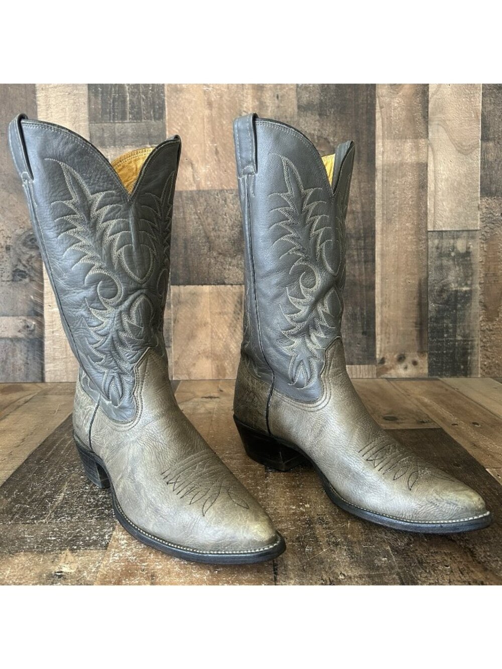 Nocona Vintage Bull Shoulder Western Cowboy Boots Mens 10 D